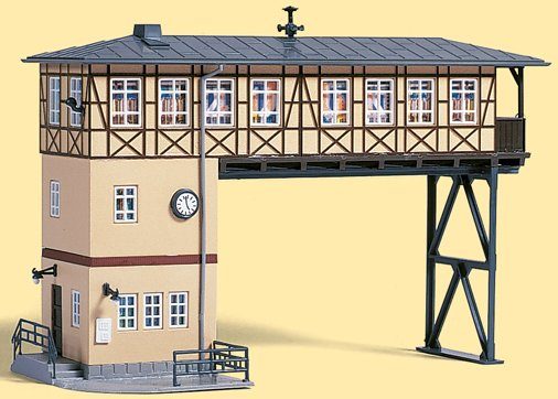 Image of Auhagen Modelleisenbahn-Gebäude »Brückenstellwerk«, Spur H0, Made in Germany