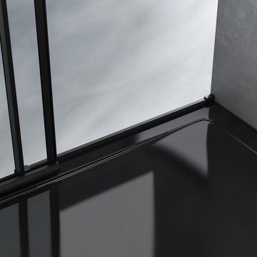 Mai & Mai Dusch-Schiebetür Duschtür Ter19K 8mm Klarglas ESG-Sicherheitsglas Nanobeschichtung, 100x195 cm, Einscheibensicherheitsglas