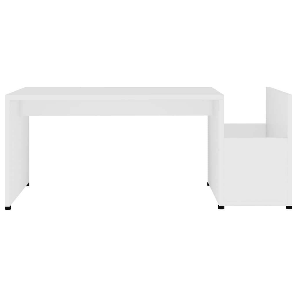 vidaXL Couchtisch Couchtisch 90x45x35 cm Weiß Weiß | Holzwerkstoff (1-St) Weiß