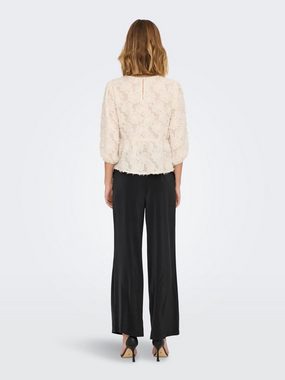JACQUELINE de YONG Blusenshirt Elegante 3/4 ASrm Bluse Mesh Blumen Shirt JDYKING 5633 in Grau