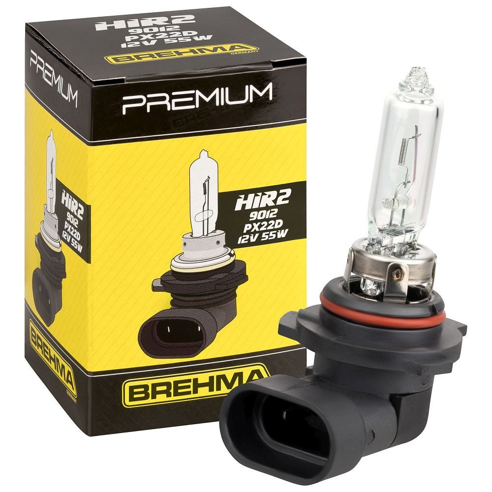 BREHMA KFZ-Ersatzleuchte BREHMA Premium HIR2 Autolampe 9012 12V 55W USTyp 9012