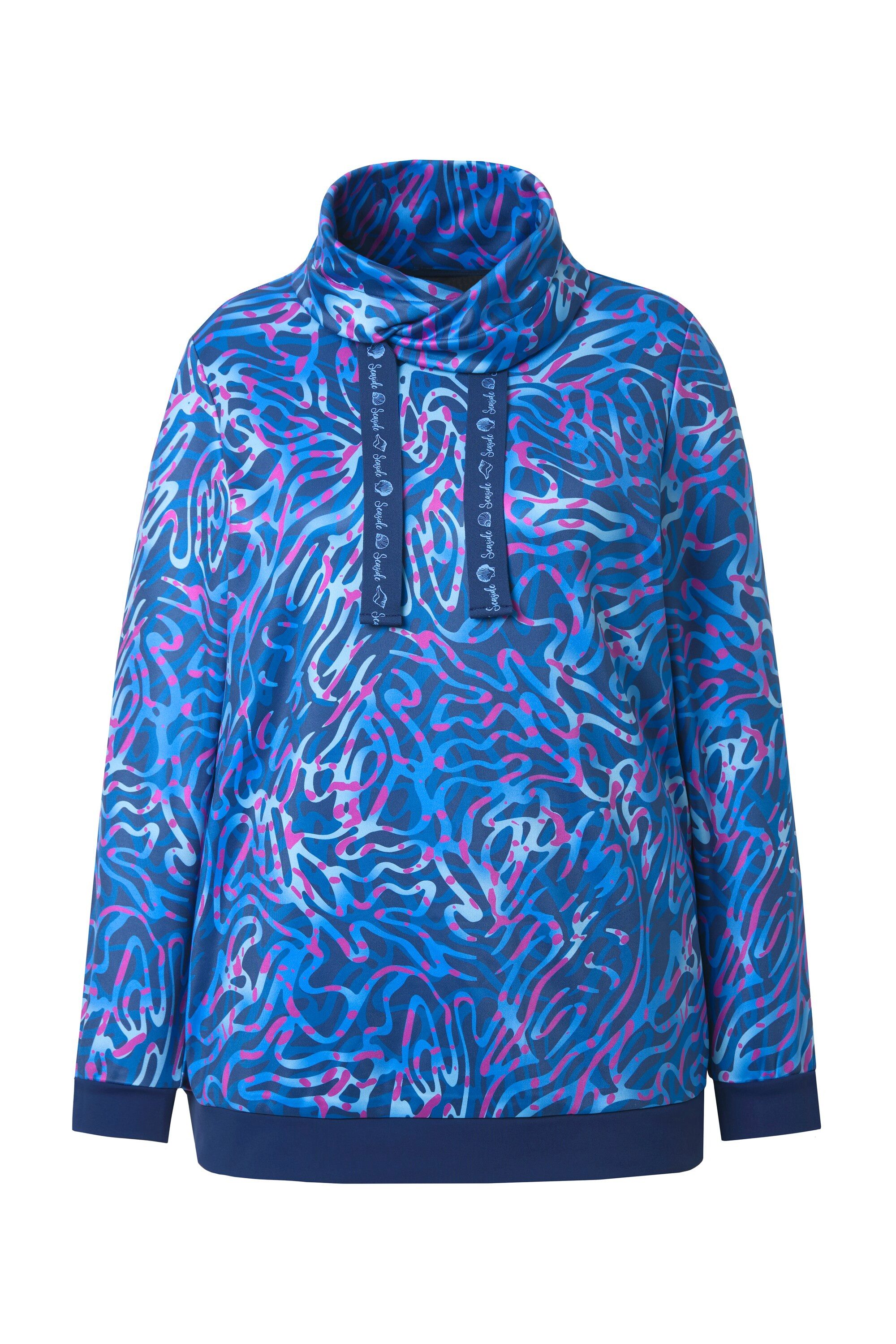 Sweatshirt Sweatshirt Stehkragen Langarm recycelt