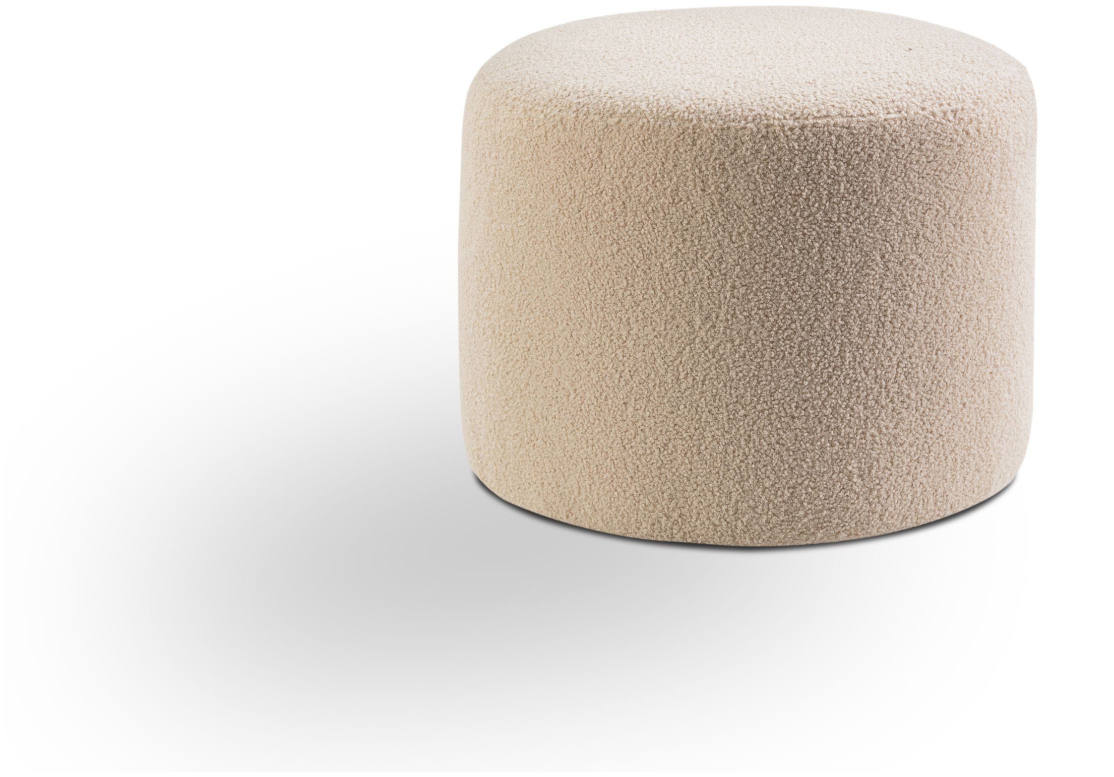 xonox.home Polsterhocker, Hocker klein aus Boucle in beige B/H/T: 51x41x51cm