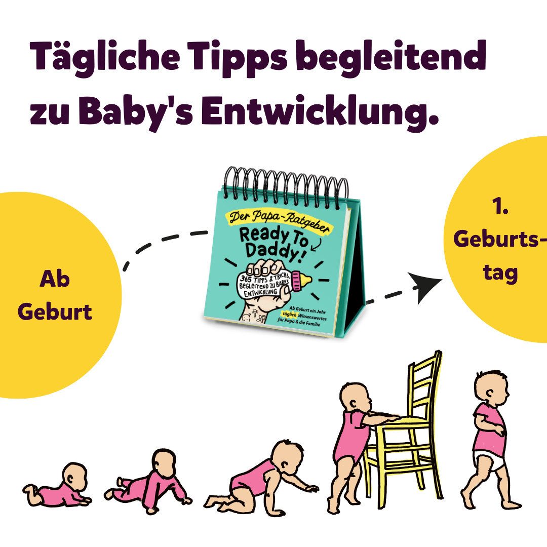 Ready to Daddy Tischkalender Der Papa-Ratgeber: Ein ganzes Jahr lang Wissen Geschenk Kalender – Bild 5 von 5