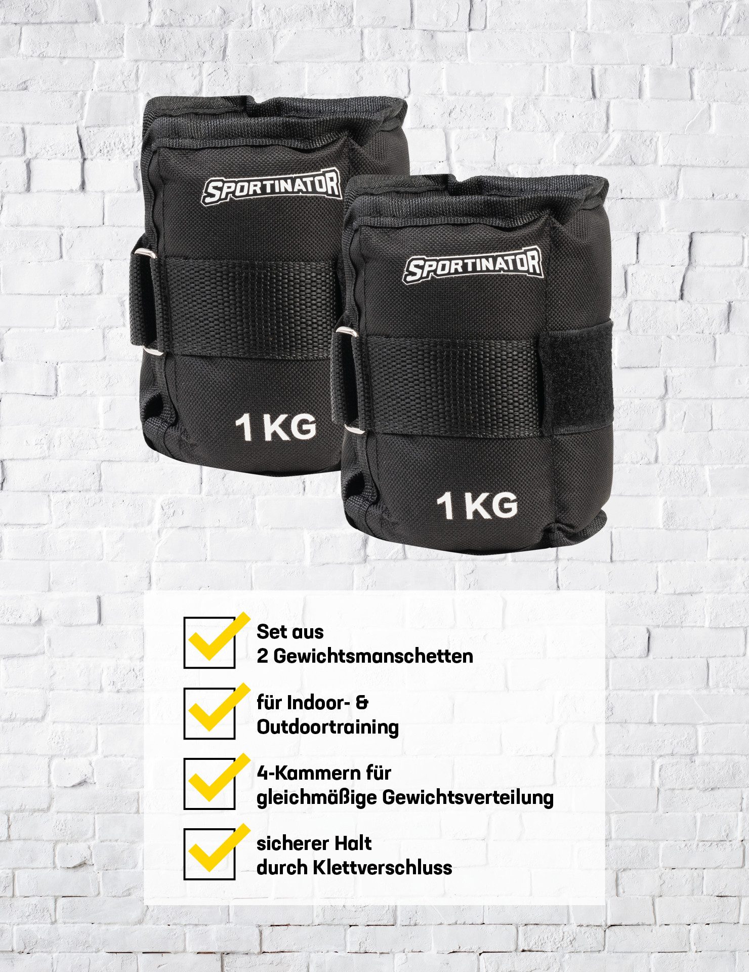 Sportinator Gewichtsmanschette Hantel 2er-Set, Set aus 2 Gewichtsmanschetten