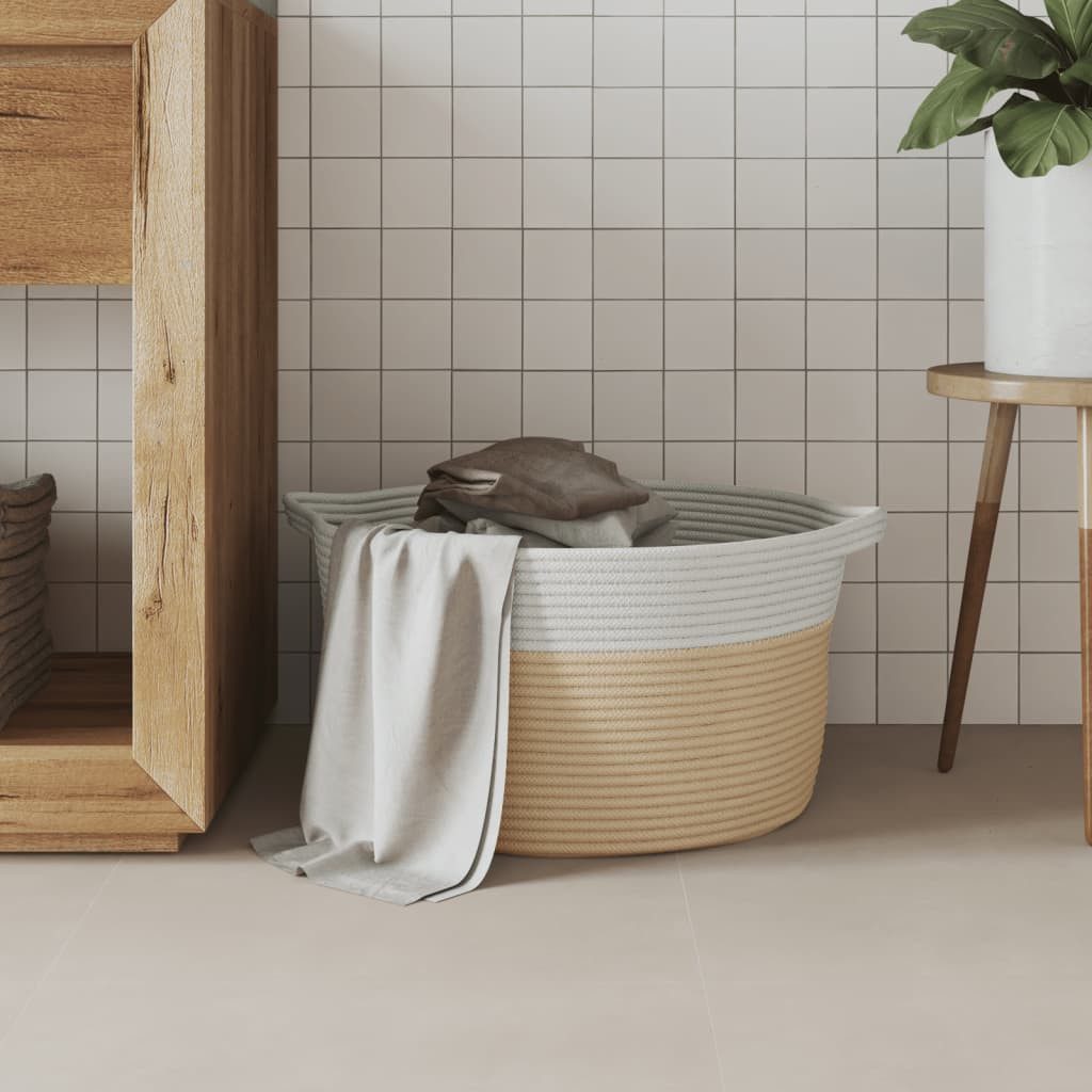 vidaXL Aufbewahrungskorb Aufbewahrungskorb Beige und Weiß günstig online kaufen