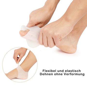 CALIYO Einlegesohlen 5 Pcs Fersenpolster, Gel Fersenschutz Silikon Pads,Ferse Socken, Primäre Übungsunterstützung, Lindert Schmerzen und Druckstellen