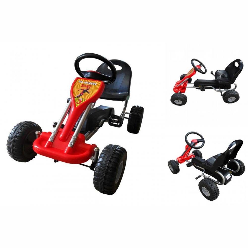 vidaXL Tretfahrzeug Go-Kart Trampelauto Kinderfahrzeug Pedal Tretfahrzeug Rot