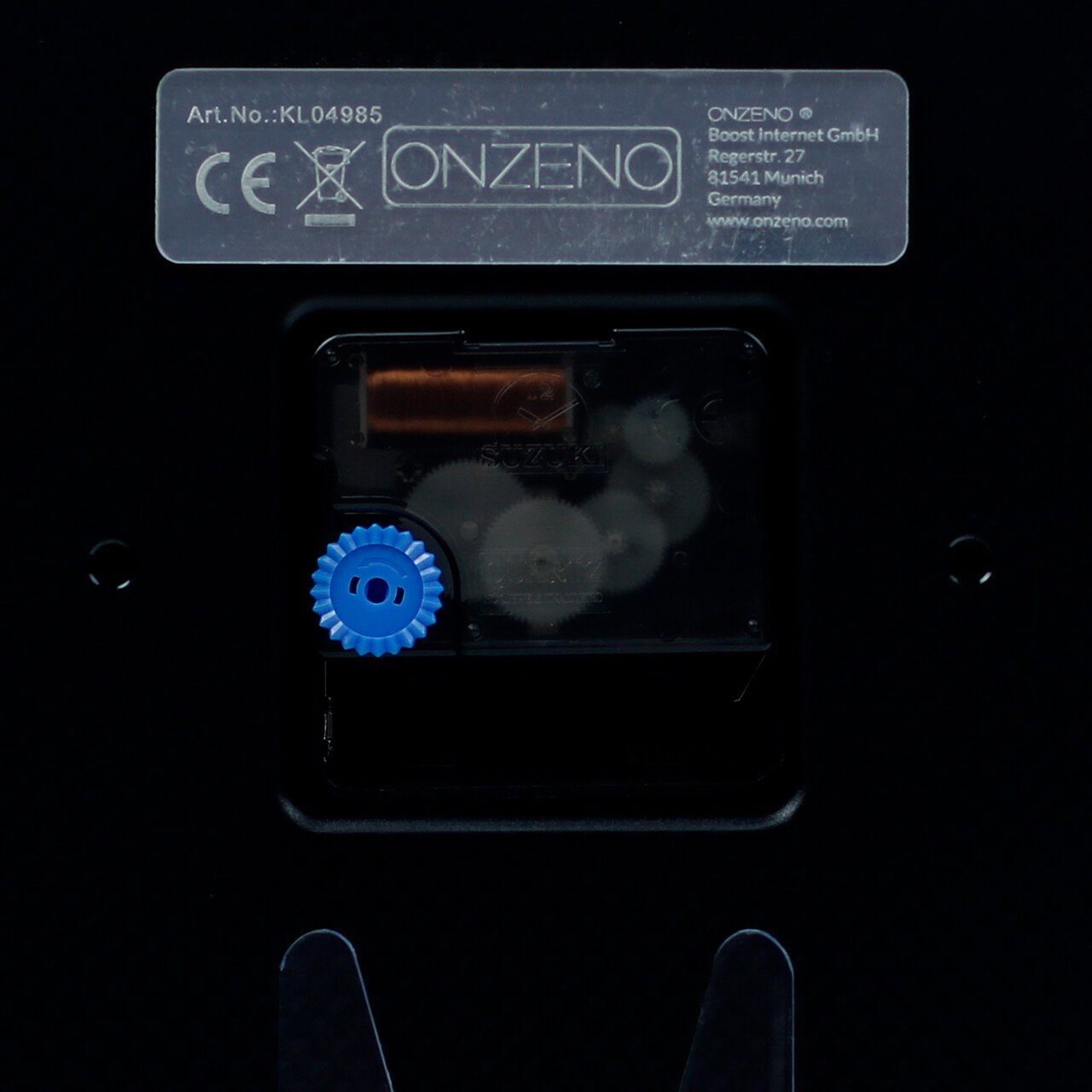 ONZENO (handgefertigte Wanduhr 30.5x30.5x4.3 REMINDER. THE Design-Uhr) cm