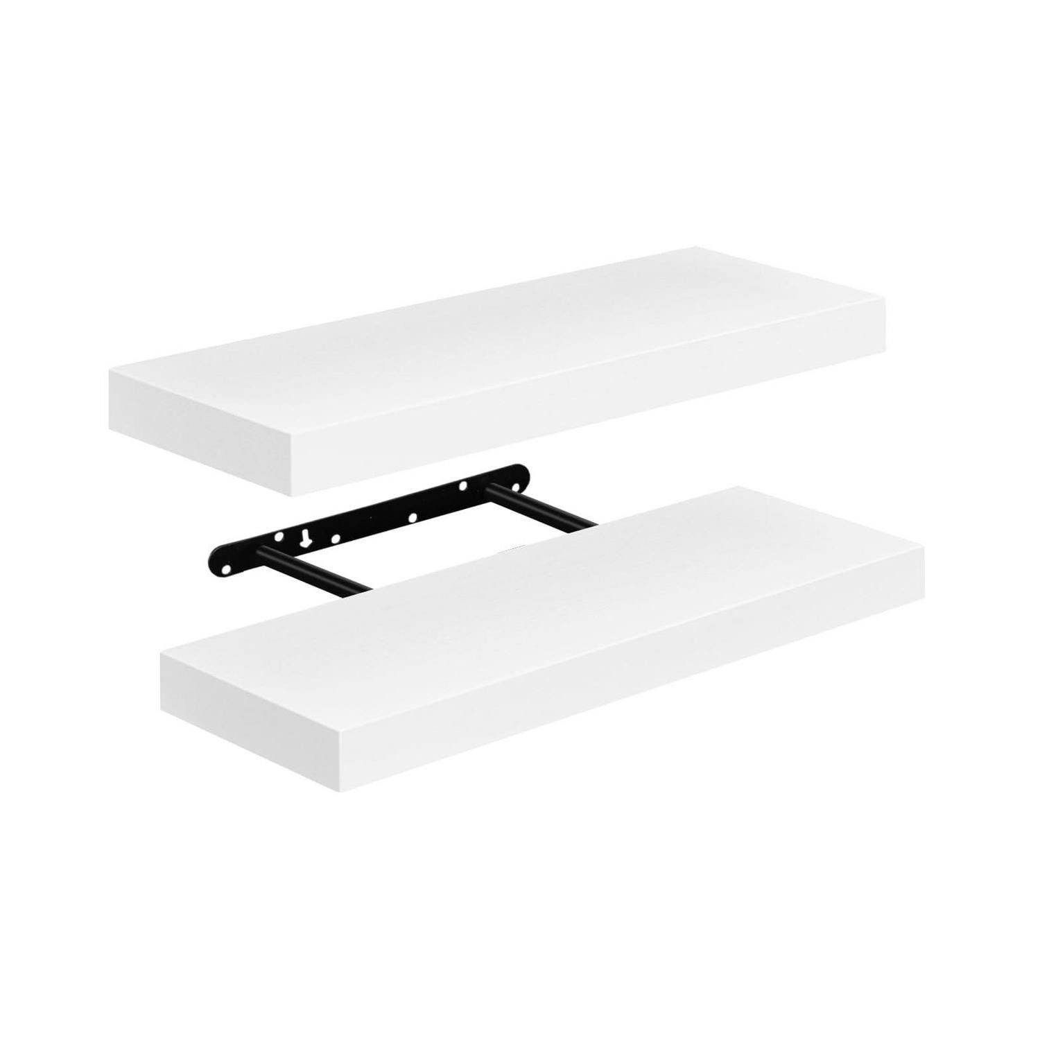 LuxusKollektion Wandboard Schweberegal weiß 2er-Set, 2-tlg.