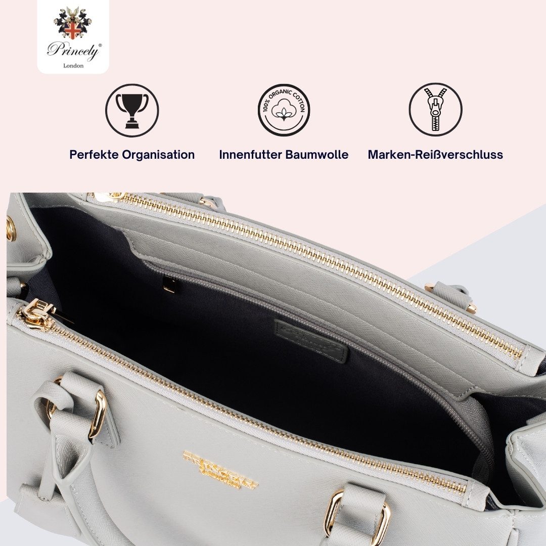 Princely London Handtasche Victoria – Praktische Eleganz für Büro, Alltag und Freizeit