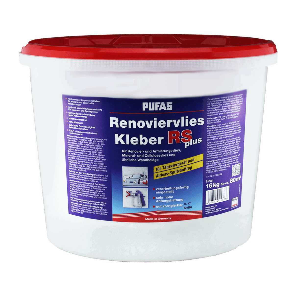 PUFAS Kleister PUFAS Renoviervlies-Kleber RS plus