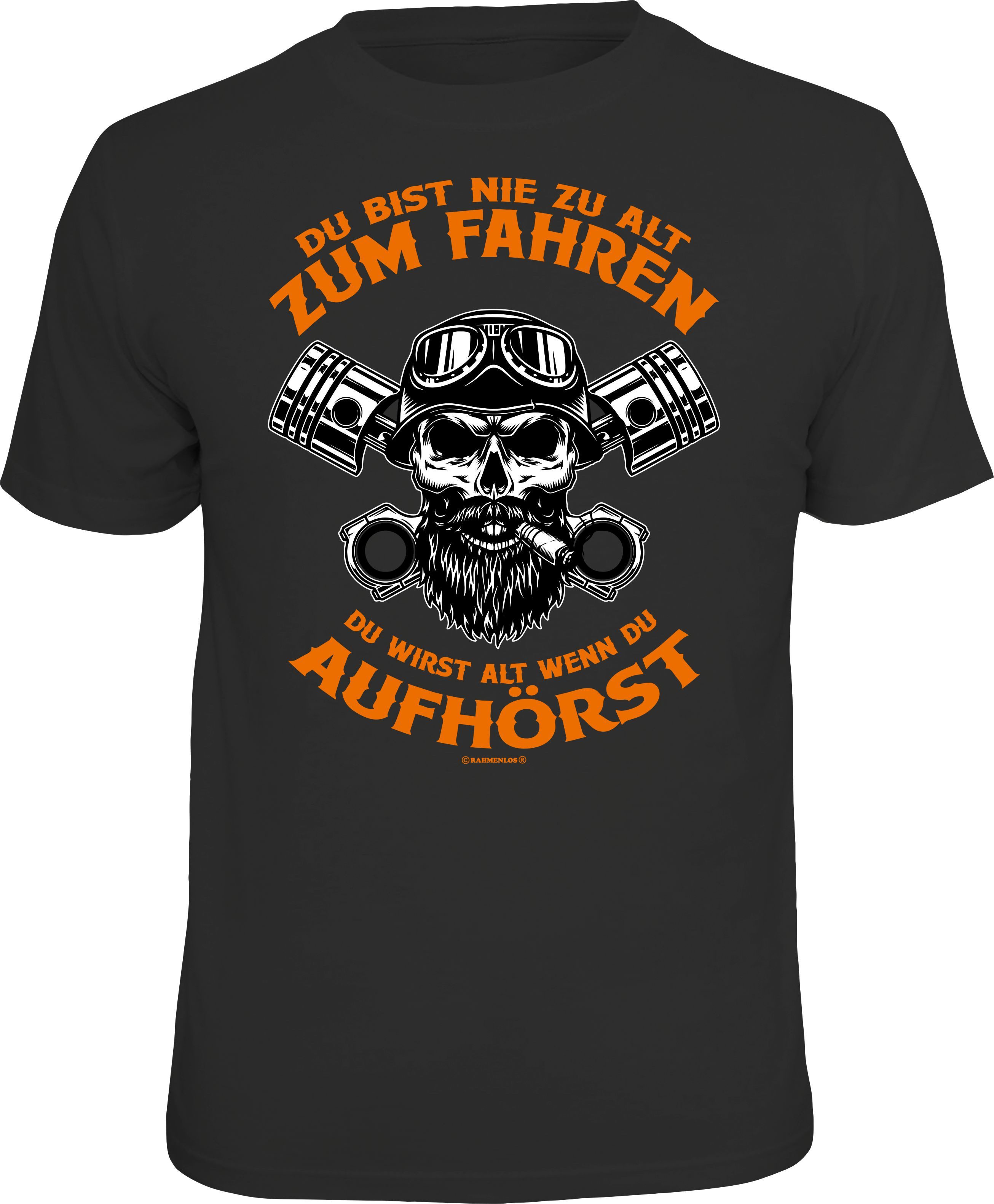 RAHMENLOS® T-Shirt für Motorrad Freunde: Du günstig online kaufen