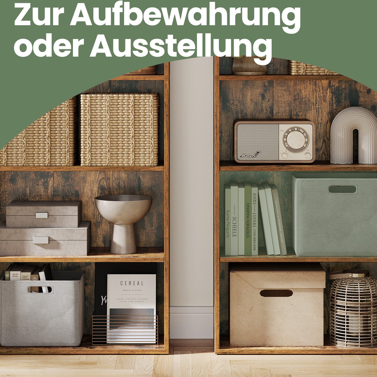 VASAGLE Bücherregal 6-stöckiges Regal, 178cm, 24 x 60 x 178,5 cm, für Wohnzimmer, Homeoffice, Standregal – Bild 5 von 5