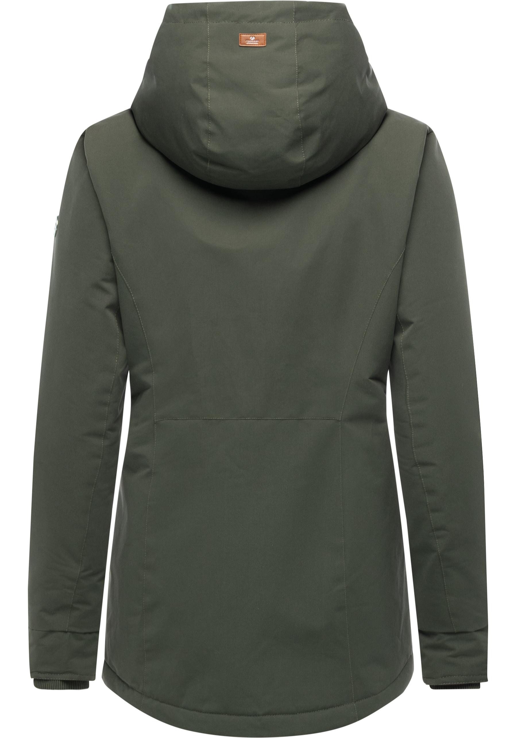 Ragwear Kurzmantel Alvena YOUMODO Wasserdichter Damen Mantel mit verstellbarer Kapuze