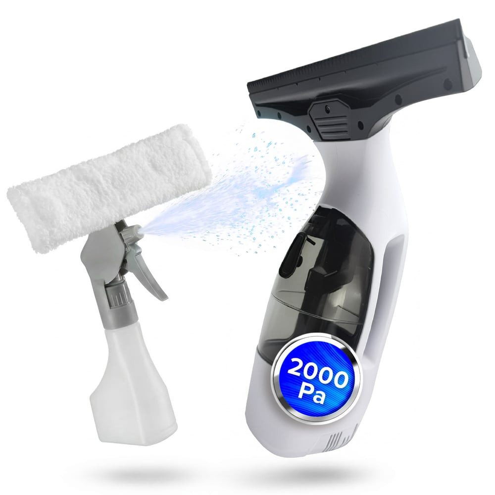 CLEANmaxx Sprühwischer Komplettset, Akku-Betrieb, 2000 Pa, bis zu 30 Min. inkl. Sprühflasche (300 ml), Wischaufsatz und 2 Mikrofasertücher