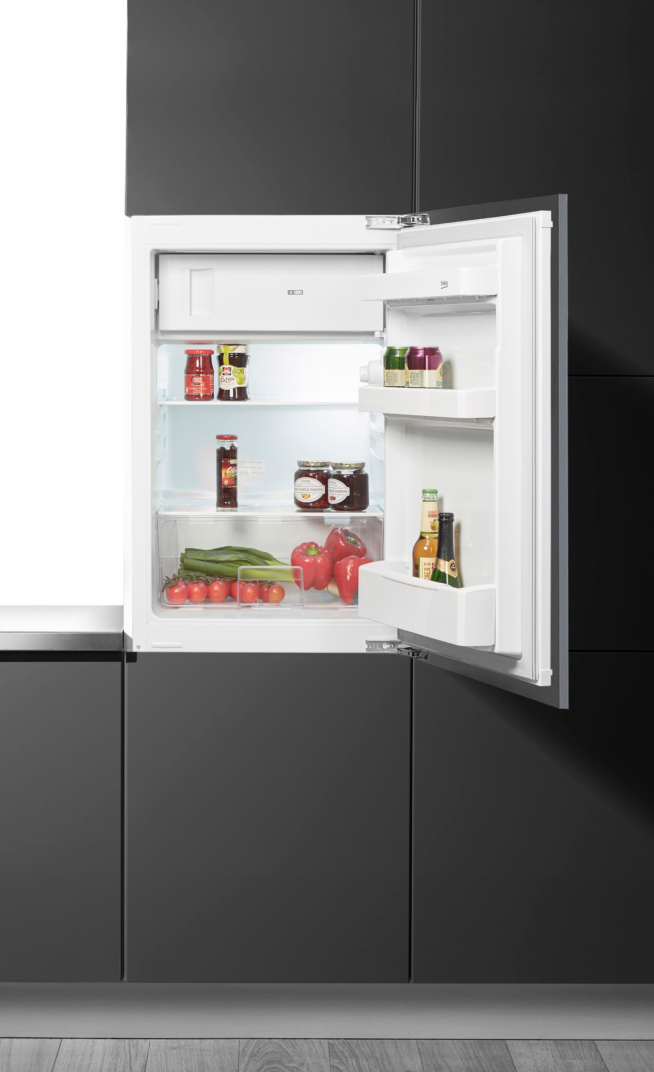 BEKO Einbaukühlschrank B1754FN, 86,6 cm hoch, 54,5 cm breit, 97 l Kühlen, nur 35 dB – ideal als kompaktes Zweitgerät