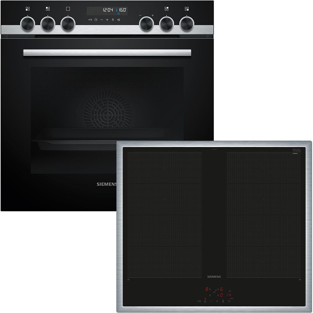 SIEMENS Elektro-Herd-Set PQ521VA2ZM, mit Teleskopauszug nachrüstbar, Gelingsichere cookControl30 & anpassungsfähige varioInduktion