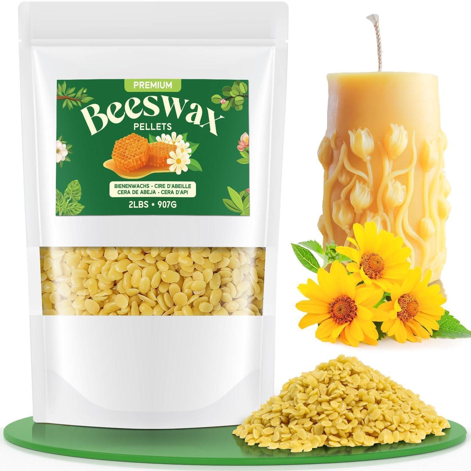 LuxusKollektion Bienenwachskerze Bienenwachs Pastillen Gelb 907g Bio