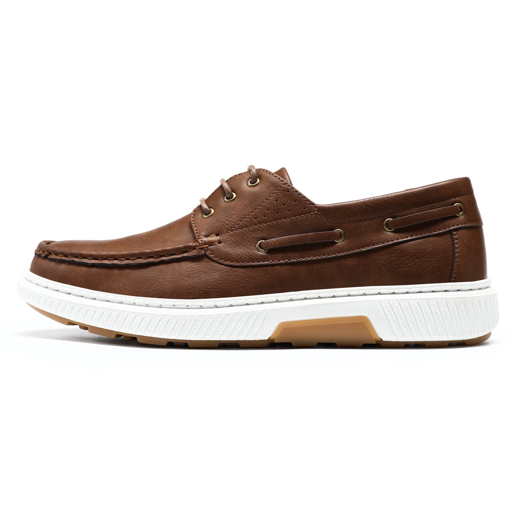 Allthemen Bootsschuh Herren elegante Mokassins Business Schnürschuhe – Bild 3 von 5