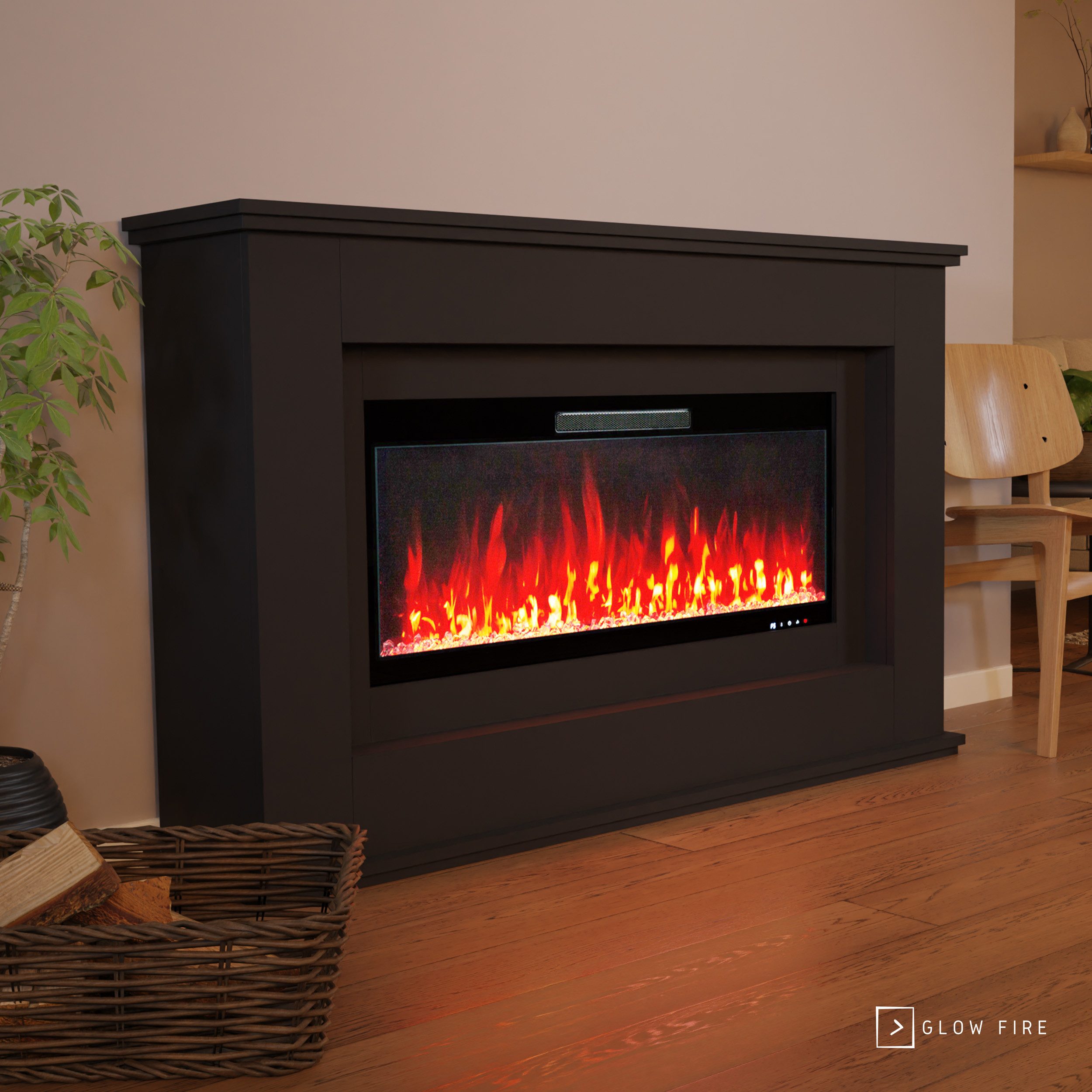 GLOW FIRE Elektrokamin weiß / grau günstig online kaufen