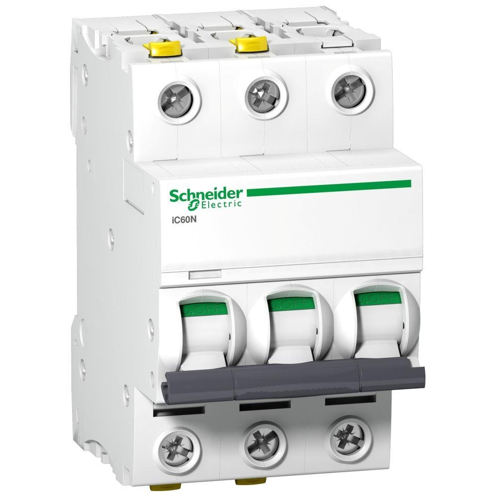 Verteiler Schneider Electric Leitungsschutzschalter iC60N, 3P, 25A, B Charakteri