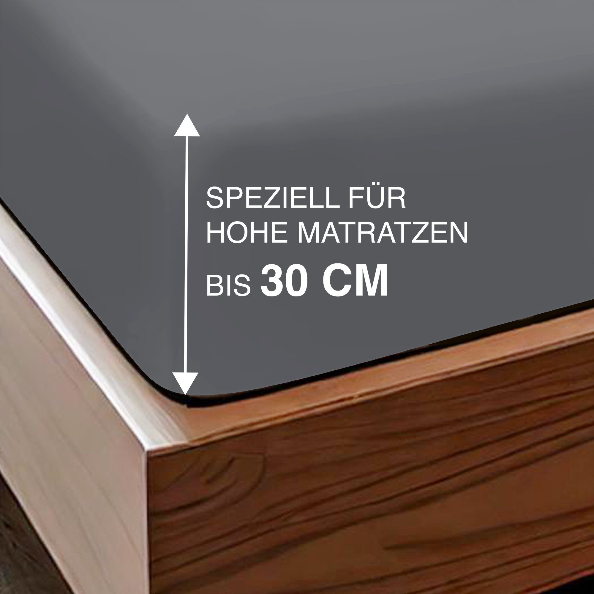 BARBONS Spannbettlaken Mikrofaser Bettlaken, 35 cm Tiefe Spannbetttuch, Gebürstete Polyester, (1 Stück), Topper – Bild 5 von 5