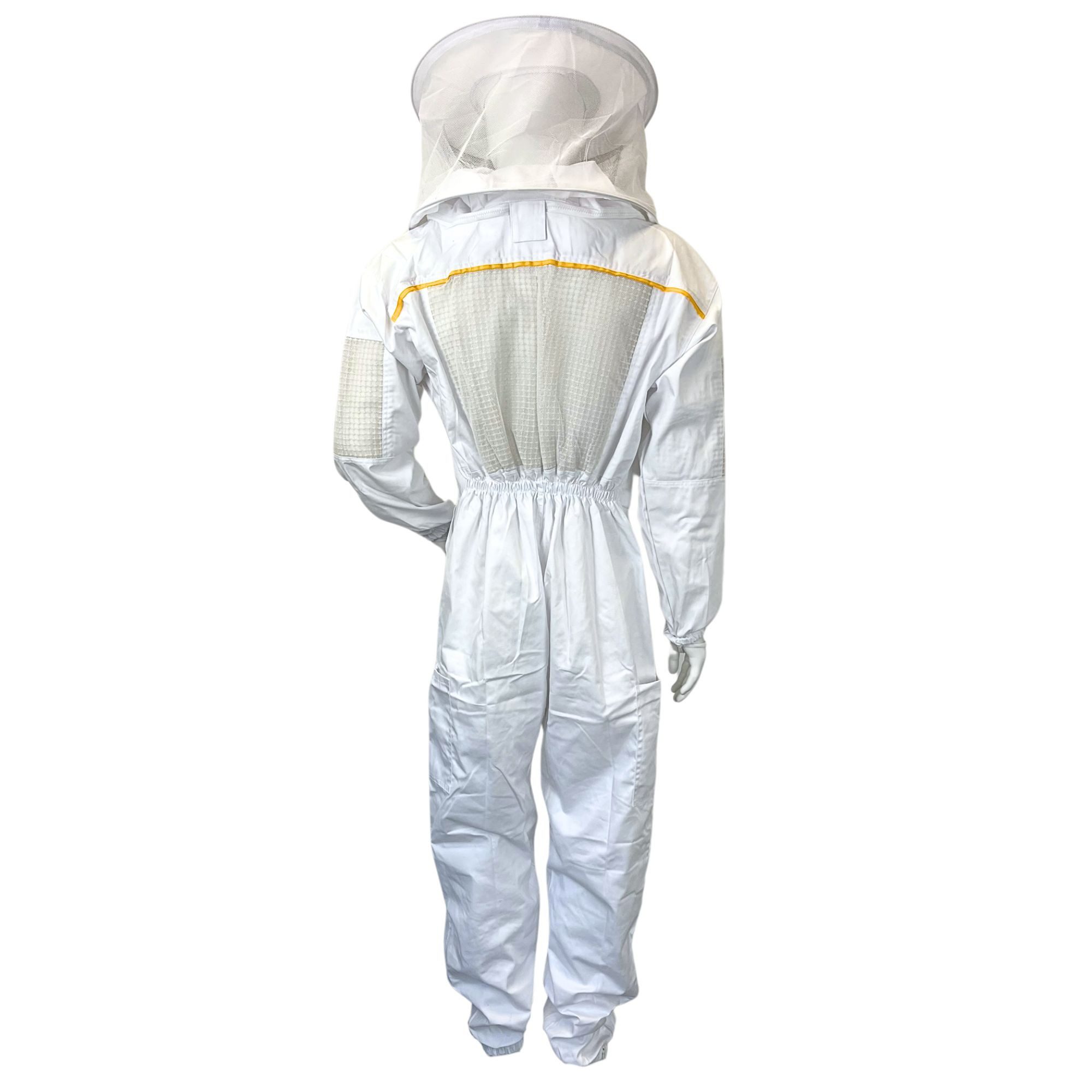 BIENEN SCHMIDT Arbeitsoverall Imkerschutzanzug LOW-AIR mit integriertem Schleier & Reißverschluss weiß Imkersuit Schutzkleidung Arbeitsoverall Schutz-Overall