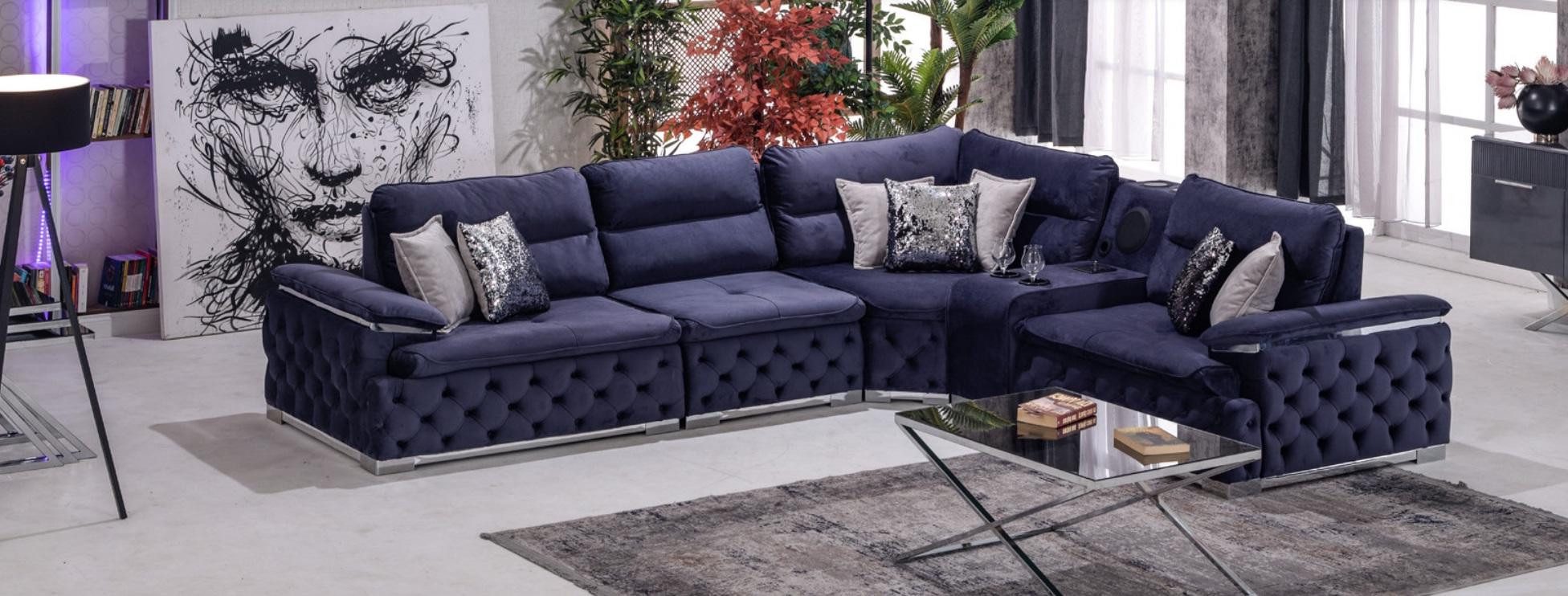 Xlmoebel Ecksofa Modernes L-förmiges Sofa aus hochwertigem Stoff in elegantem Design, Hergestellt in Europa