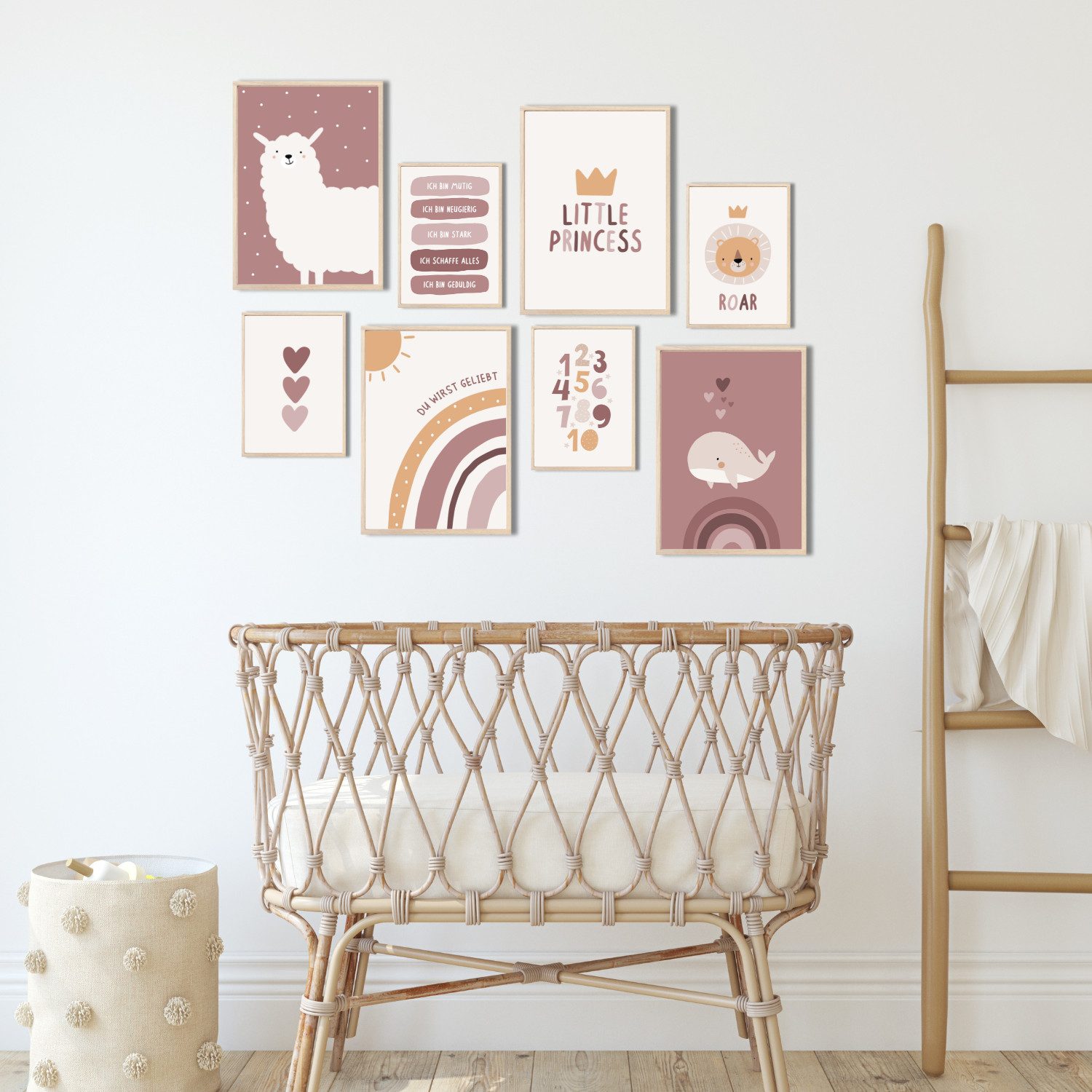 MeinBaby123® Poster Bilder Kinderzimmer, Poster Kinderzimmer Deko, Süße Tiere, Babyzimmer, Tiere Wandbilder, Boho, Sprüche – Bild 3 von 5
