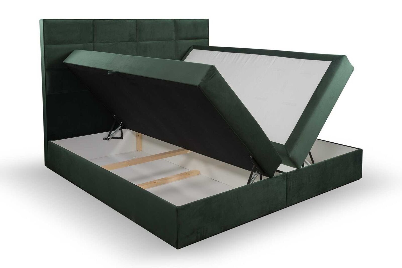 Luxus Design Boxspringbett in Hotel Holzbett, Design Polster Europa Made Modernes Doppelbett JVmoebel Bett