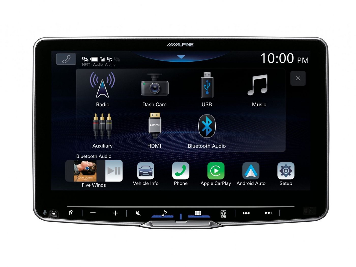 ALPINE iLX-F905Dradio DAB+ 1-DIN-Einbaugehäuse CarPlay Wireless Android Autoradio (RDS, AM/FM Radio, Animiertes Display, Freisprecheinrichtung, 1 DIN)