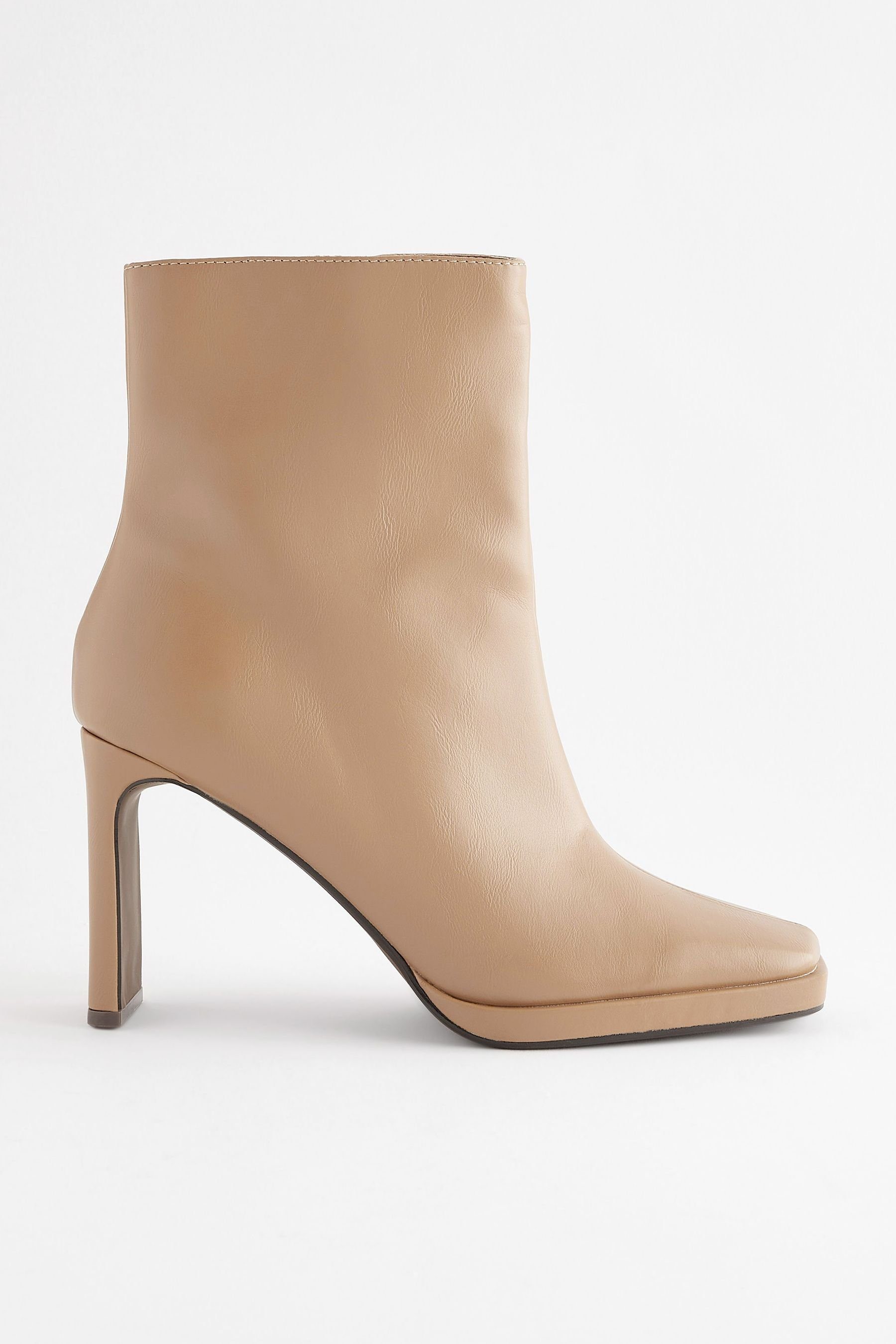 Stiefelette Beige Mit Absatz