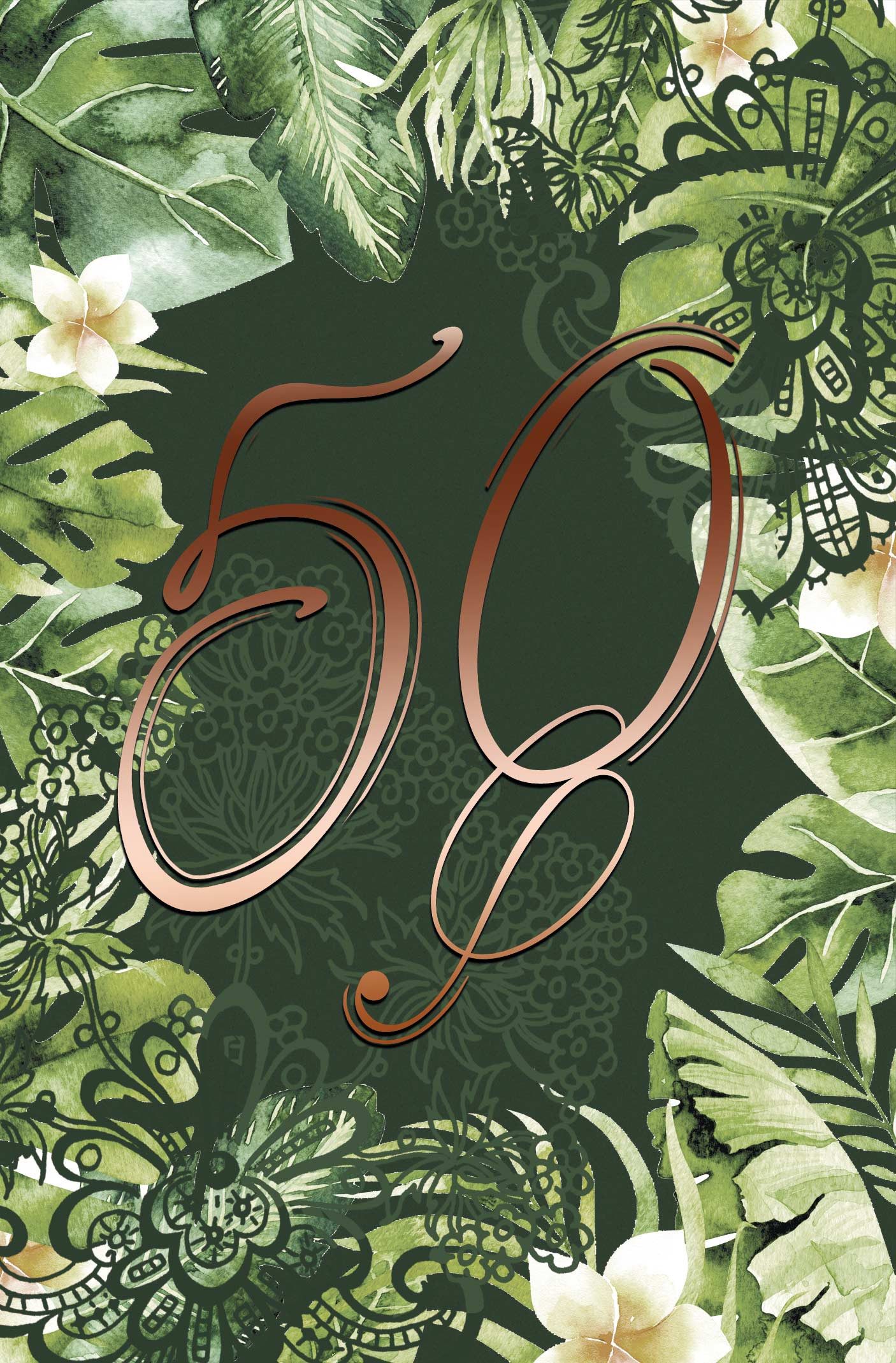 Grußkarten 50. Geburtstag - Karte mit Umschlag