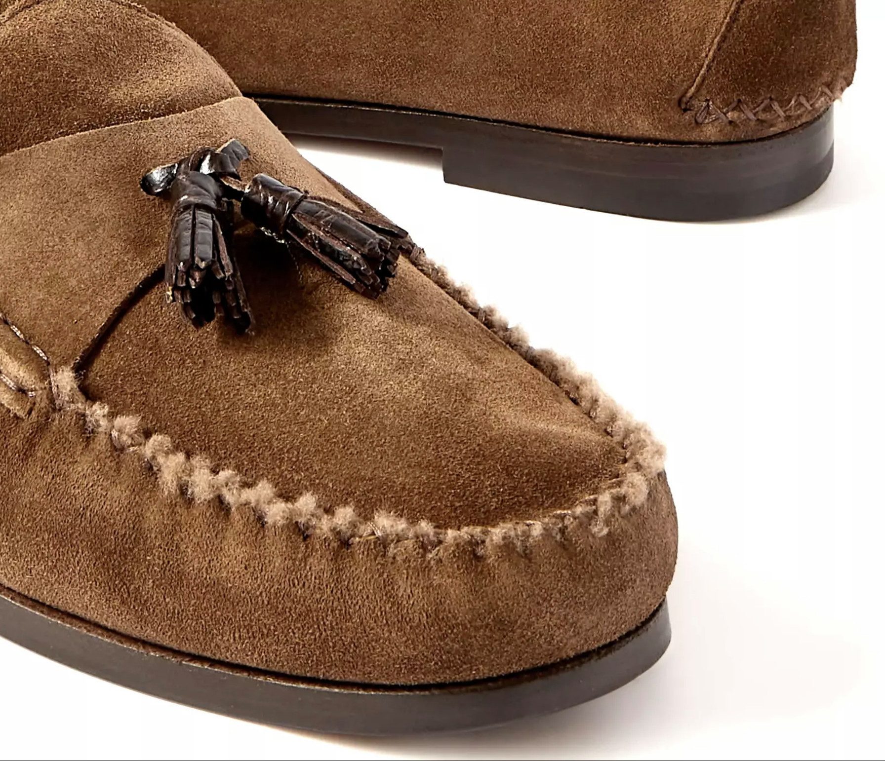 Tom Ford Berwick Schuhe Lammfell Tasselled Suede Mokassins Loafer Aus geschmeidigem Kalbsleder in edlem Wildleder-Finish