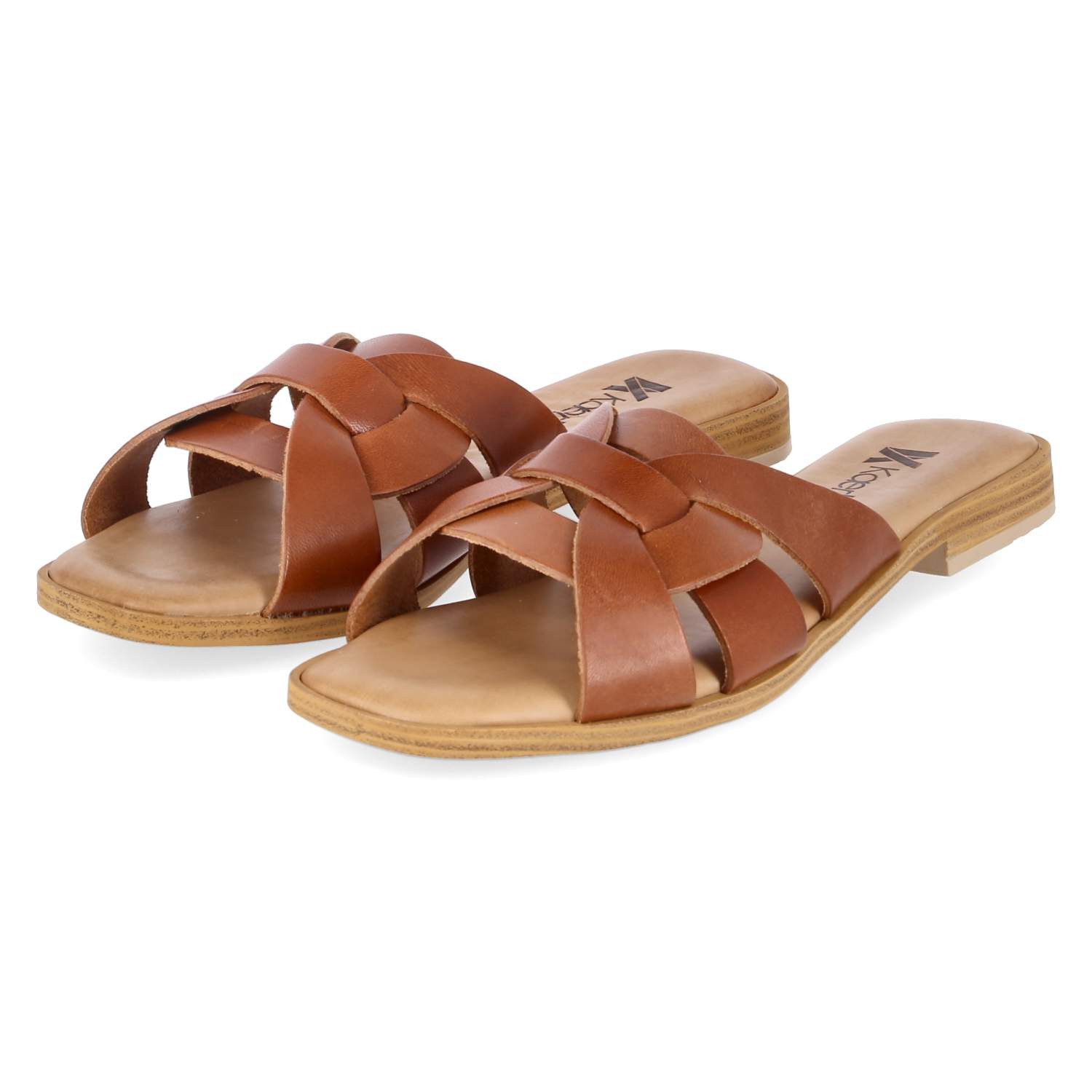 Kaerlek 4700/7853 CUOIO Damen Glattleder brown Pantolette