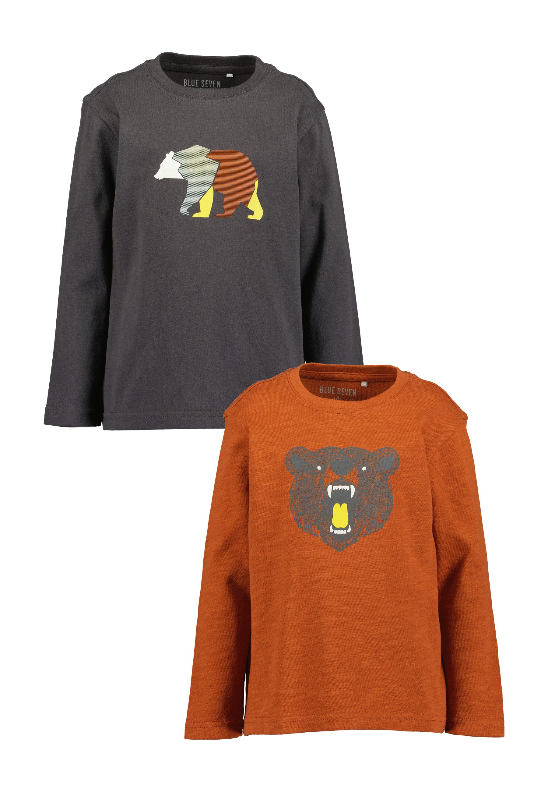 Blue Seven Langarmshirt (Packung, 2-tlg) Baumwolle