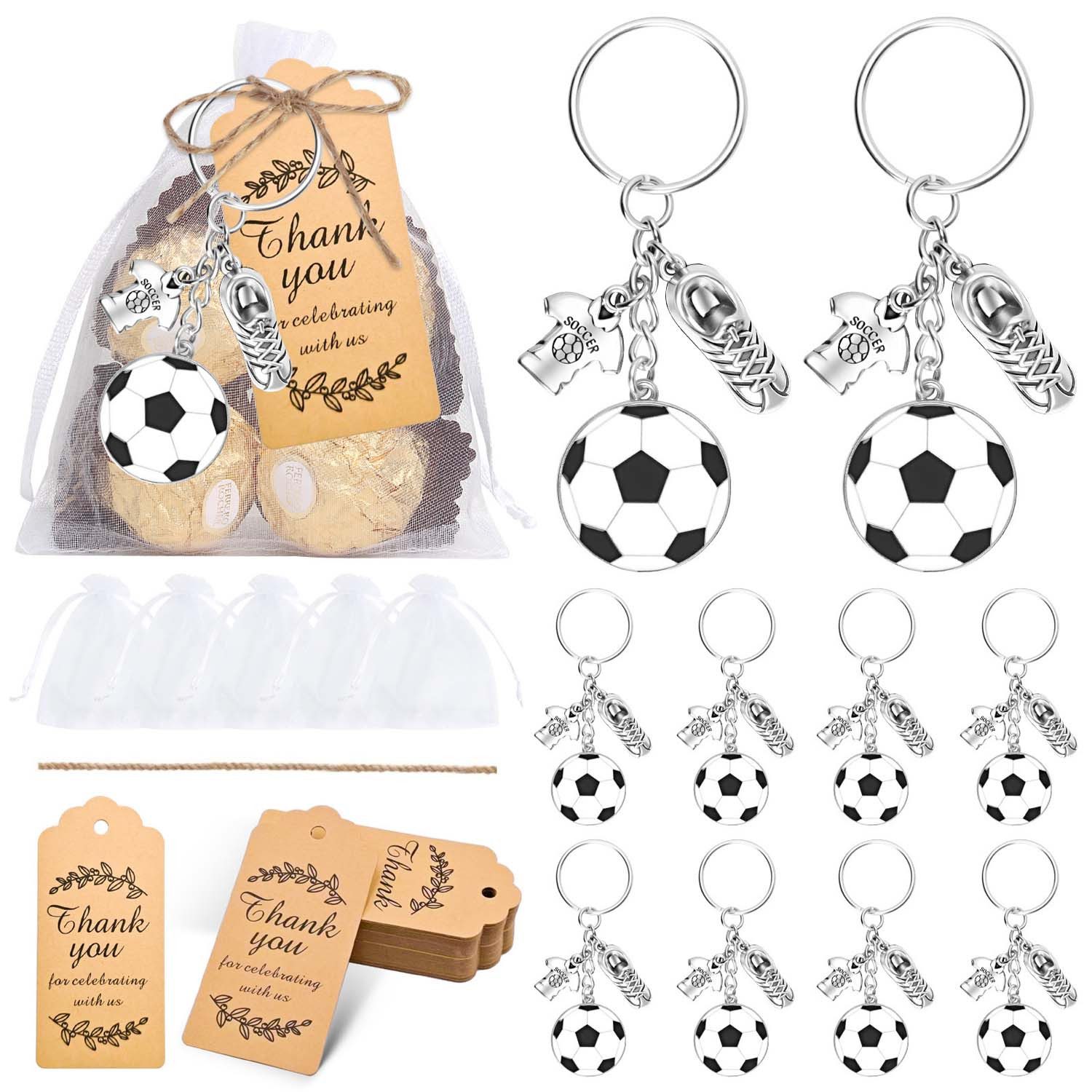 Bomiclss Schlüsselanhänger Fußball, Party Geschenk für Fußballfans & Schule,Kleinigkeiten