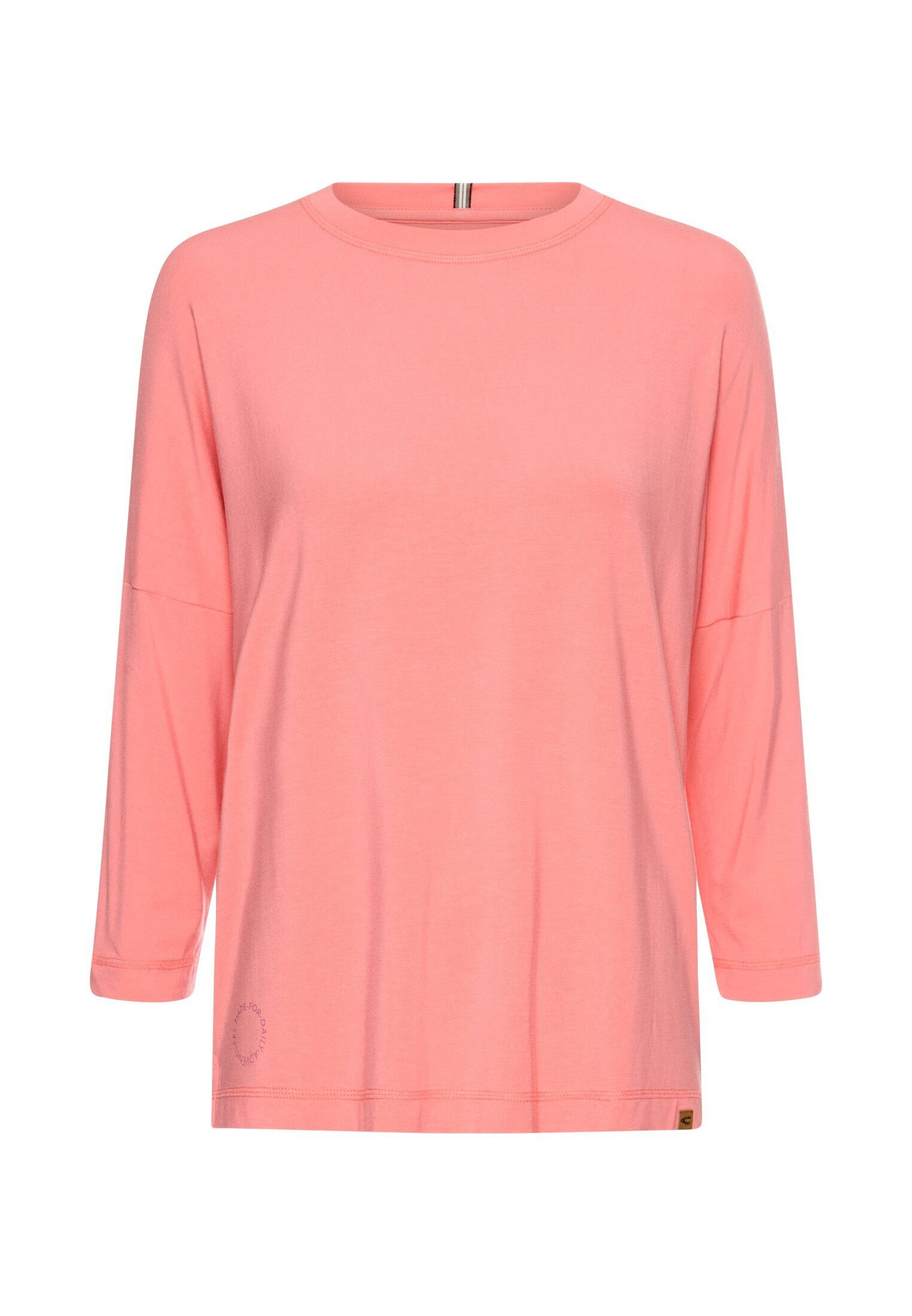 camel active Longsleeve mit Rundhalsausschnitt Dreiviertelarm Rundhals (1-tlg)