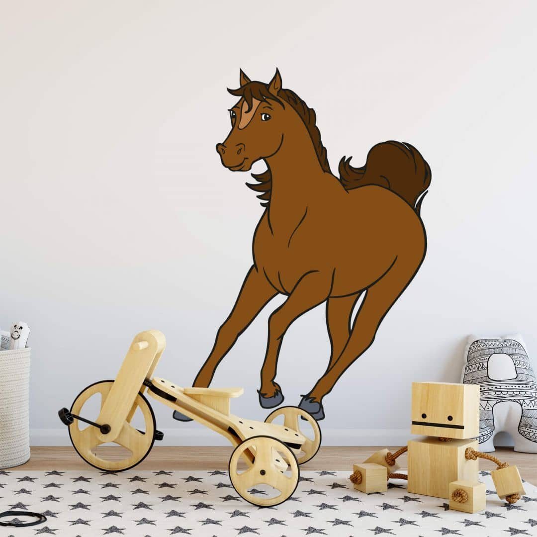 Bibi & Tina Wandtattoo Bibi & Tina Wandsticker Kinderzimmer Pferd Cleopatra Wandtattoo Mädchen, selbstklebend, entfernbar