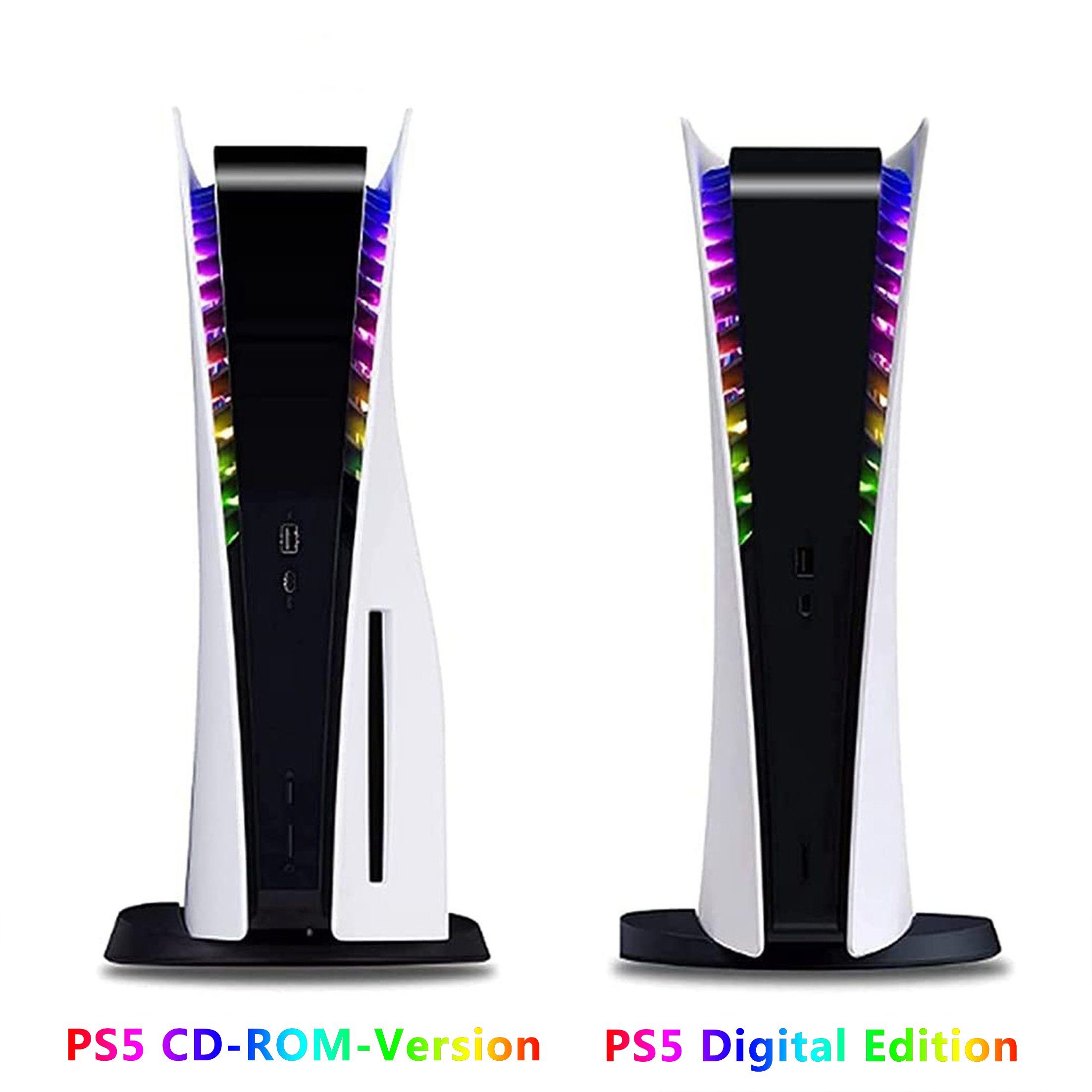 PlayStation PS5-Konsole LED-Lichtleiste, Tadow 8 USB-Taste/Fernbedienung/App, 5-Controller Farben