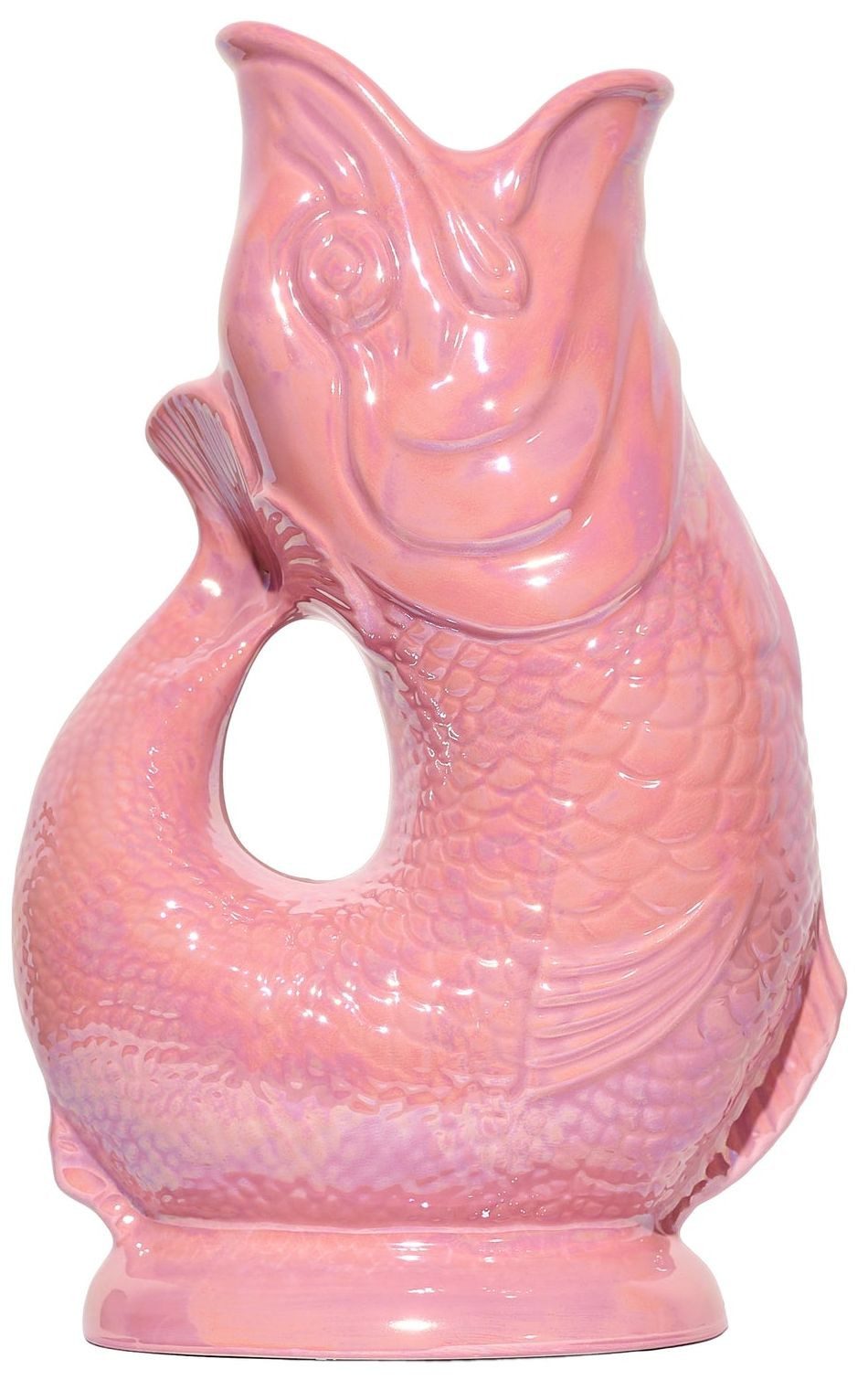Gluckigluck Wasserkaraffe, (Original Gluggle Jug aus England), mit Gluckergeräusch, handgefertigt, ikonisches Fisch-Design, 1,2 L