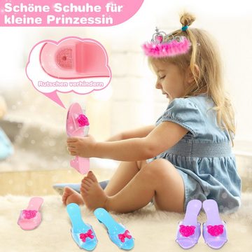 POPOLIC Puppen Schuhe Prinzessin Schuhe Mädchen, Prinzessin Kostüm Schmuck Zubehör, (Anzügen)