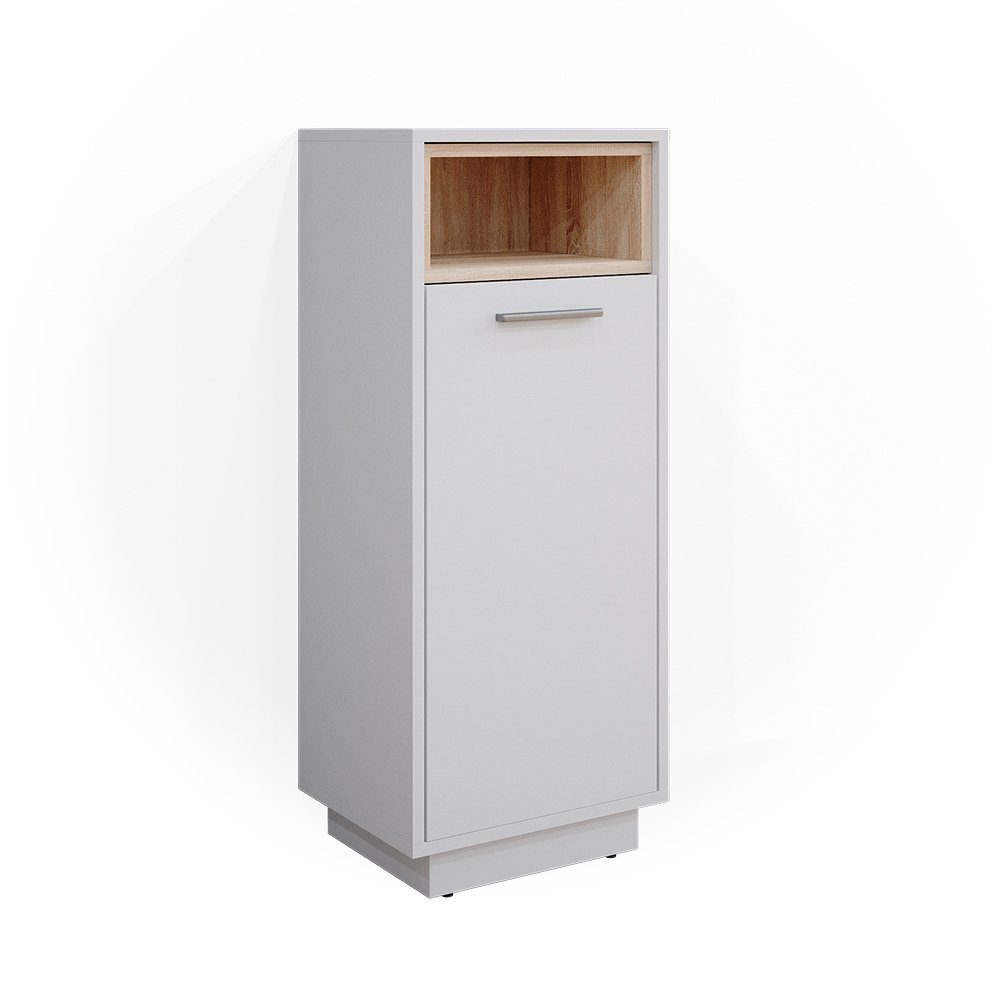 Vicco Midischrank Beatrice Weiß/Sonoma 38 x 93 cm günstig online kaufen