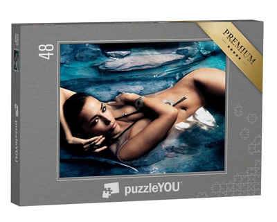 puzzleYOU Puzzle Sinnliche nackte Frau, von Wasser umspielt, 48 Puzzleteile, puzzleYOU-Kollektionen Erotik