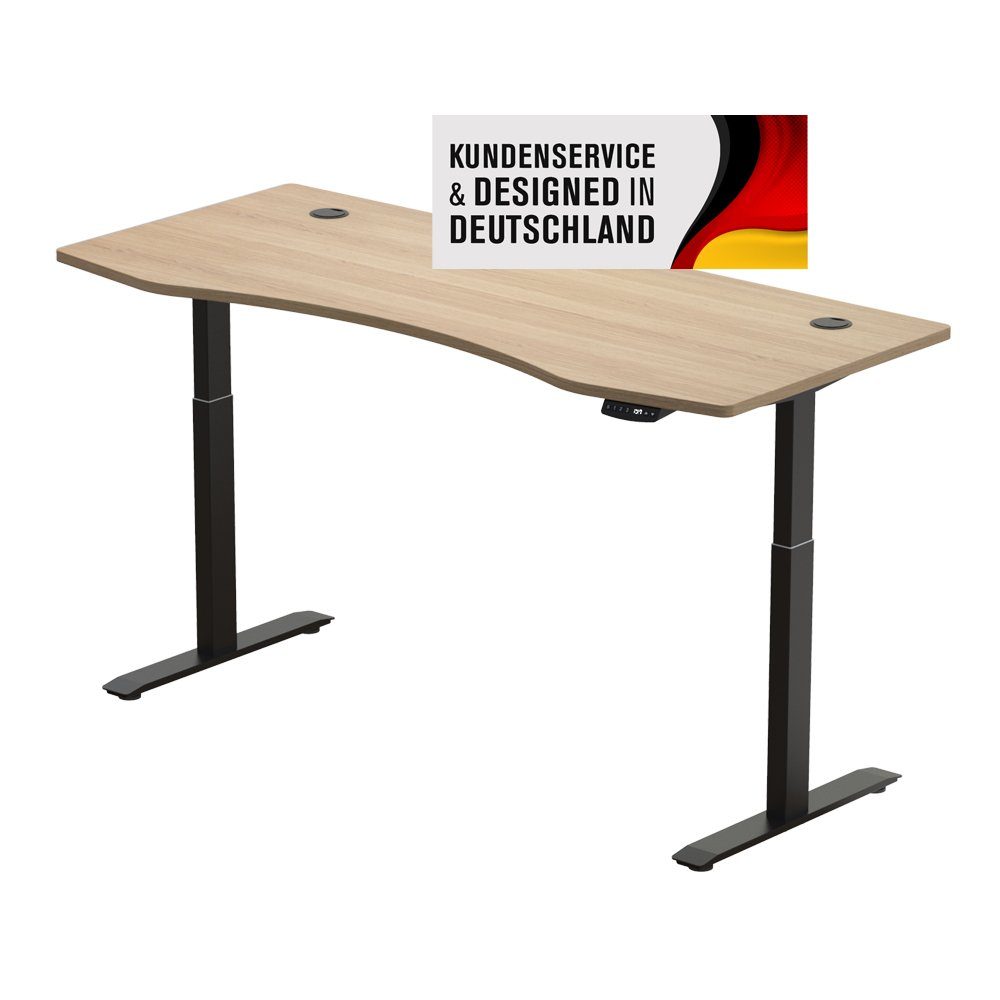 PROMAFIT Arbeitstisch Schreibtisch Stehtisch mit elektrischer Höhenverstellung (Set, 1-St), Tischplatte 180 oder 150 cm & 3 Memory Funktionen