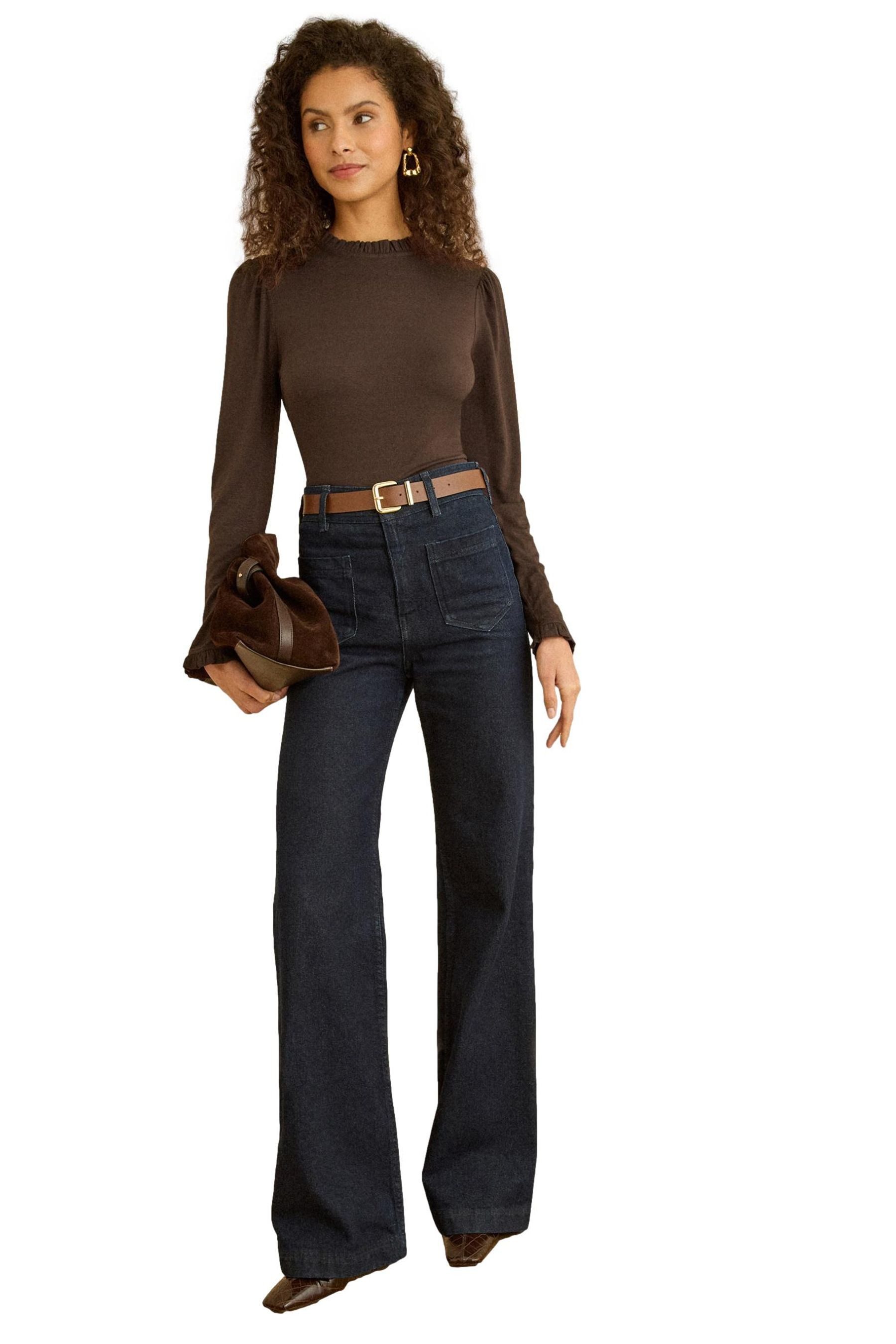 Love & Roses Langarmbluse Love & Roses Jersey-Oberteil mit Rüschen, Regular günstig online kaufen