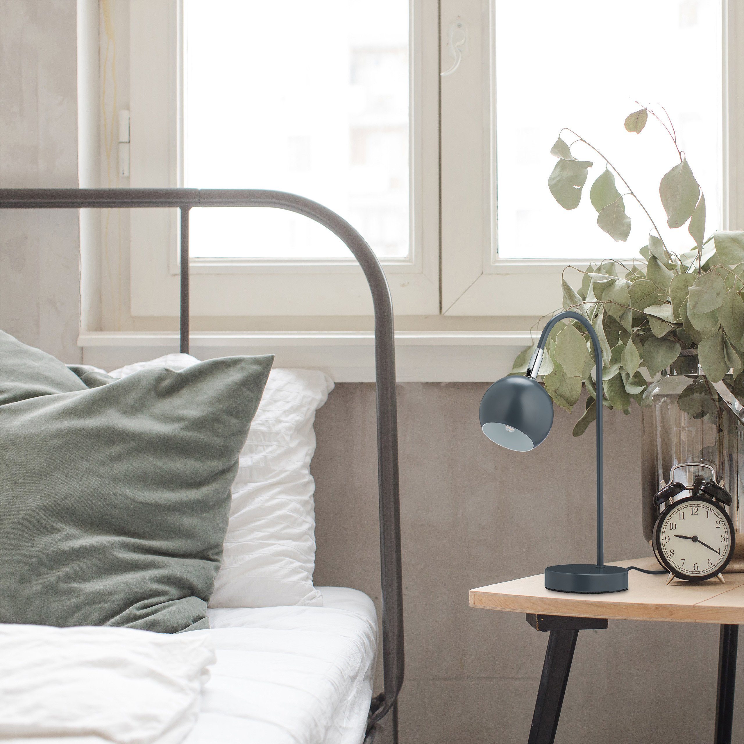 relaxdays Schreibtischlampe Graue Schreibtischlampe günstig online kaufen