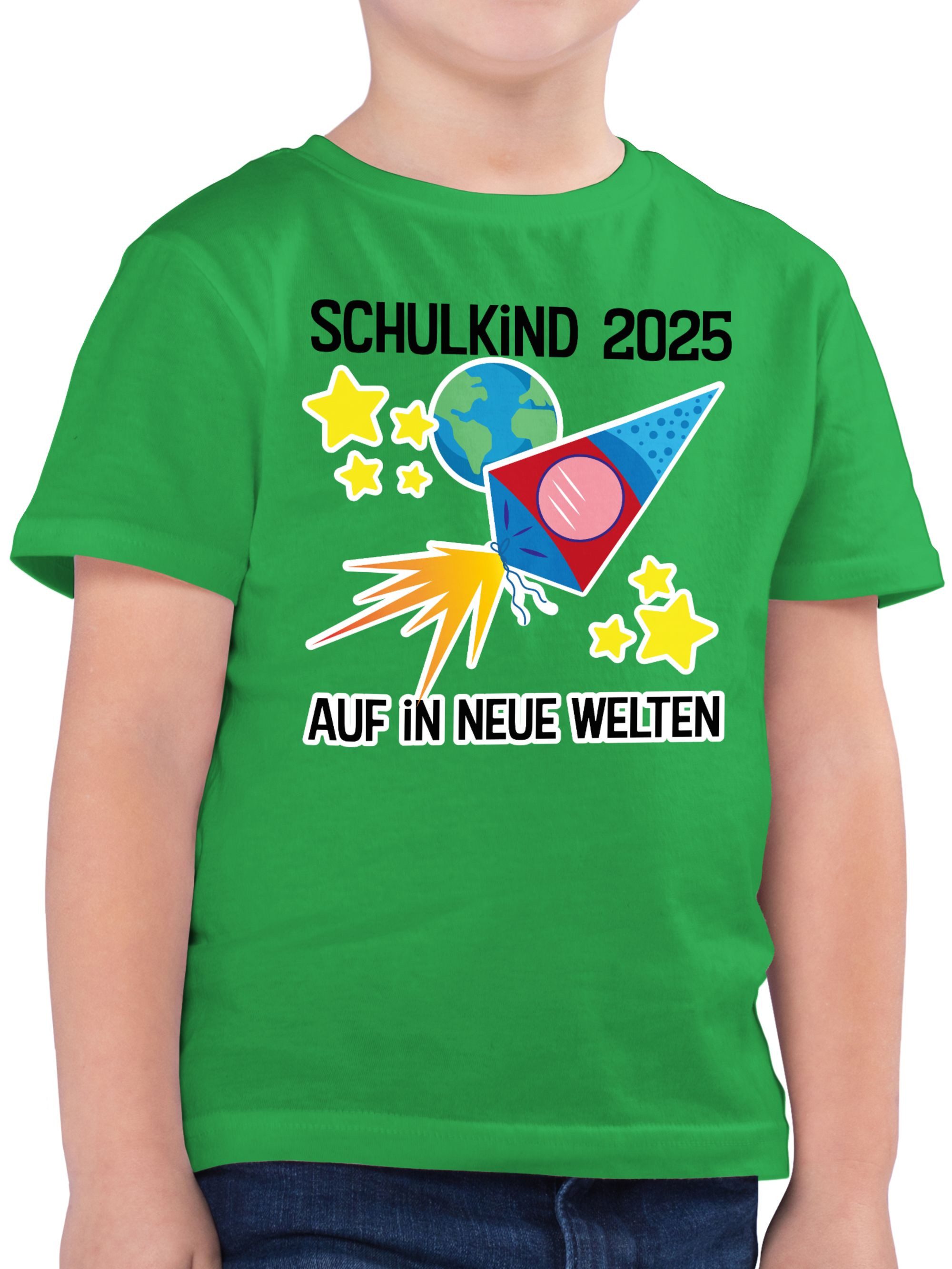 T-Shirt Schulkind 2025 Auf in neue Welten