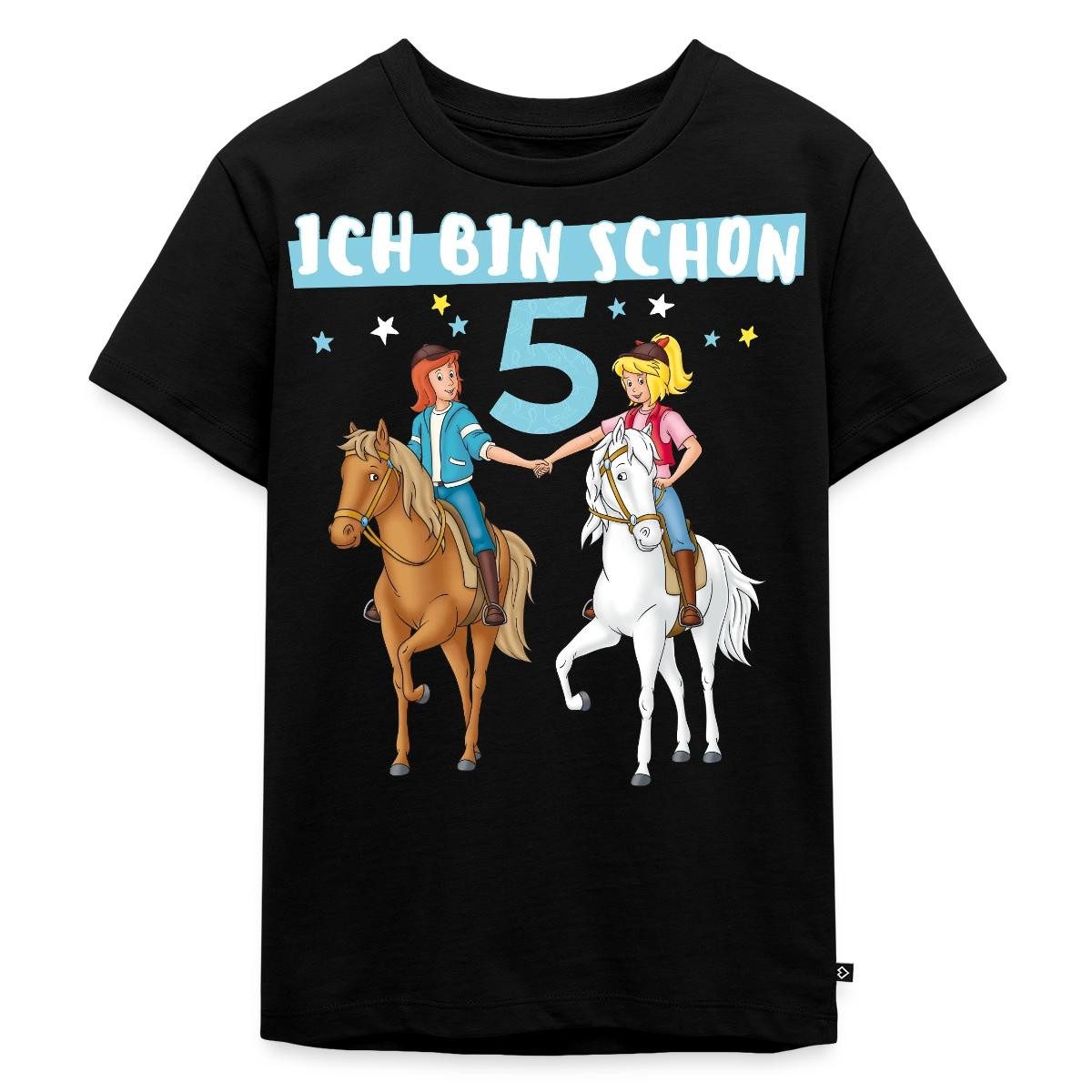 T-Shirt Bibi & Tina Geburtstag Ich Bin Schon Fünf Kinder Premium T-Shirt